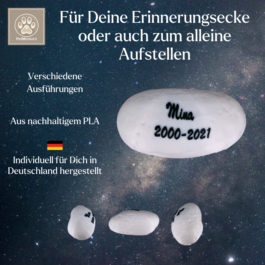 Himmelsstein Gedenkstein – Detailansicht der Oberfläche und der eingravierten Schrift